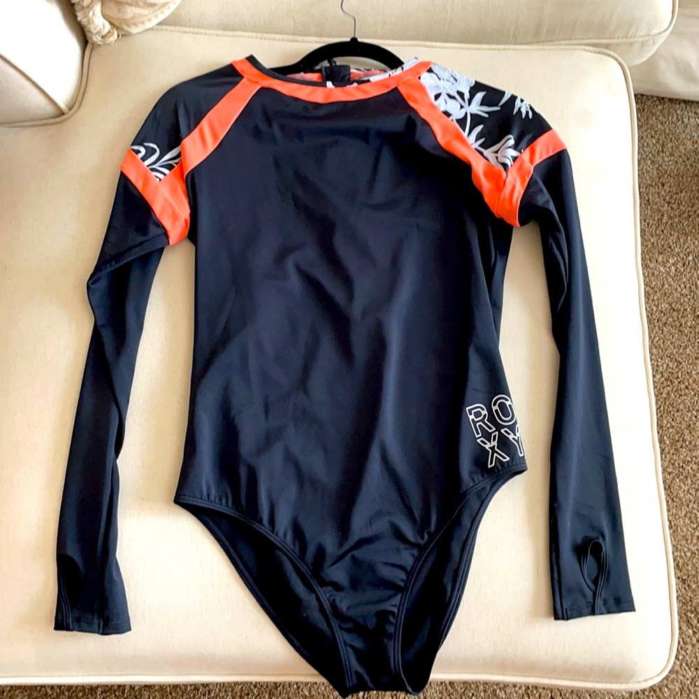 Onesie Long Sleeve Roxy Zip-Up One-Piece Rashguard